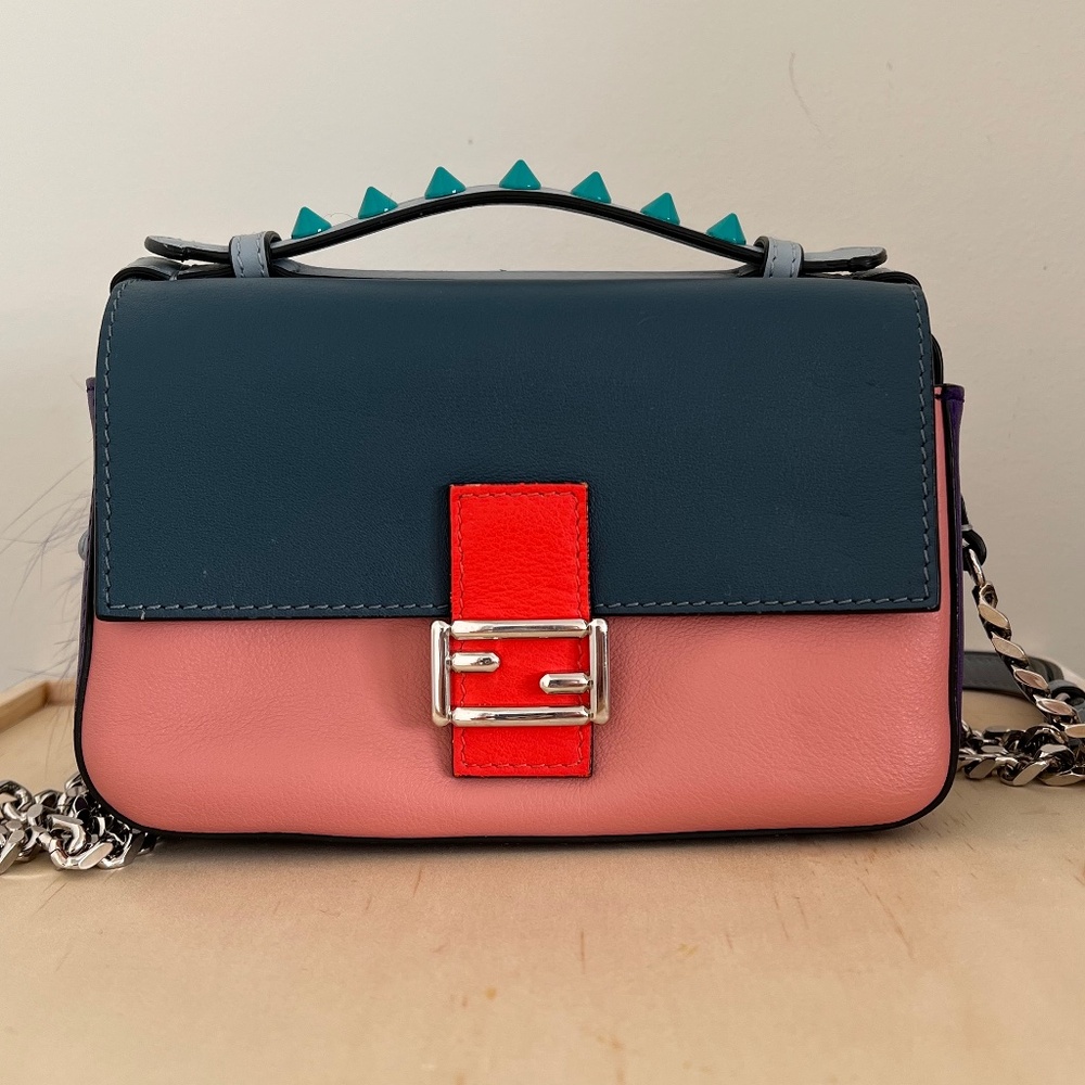 Authentic Fendi double baguette mini